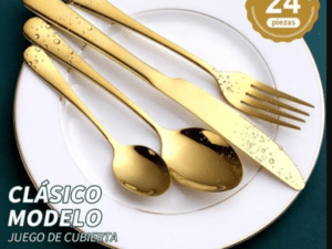 JUEGO CUBIERTOS POR 24 UNS ESTUVHE HUEV0